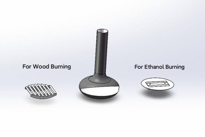 लकड़ी का निलंबित काले फायरप्लेस जलन छत फायरप्लेस इनडोर स्टील कस्टम 2