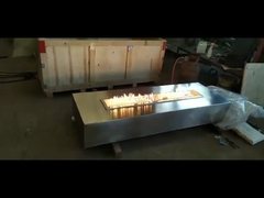 पिछवाड़े के लिए मल्टी-फंक्शन आउटडोर आयताकार 304 स्टेनलेस स्टील फायर पिट टेबल