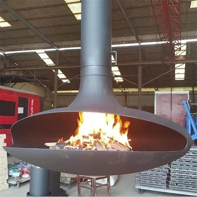 Roof Mounted Suspended Stove Indoor Real Flame Decorative Hanging Fireplace